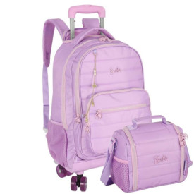 Kit Mochila Rodinha e Lancheira Barbie By Luxcel Ref 47717
