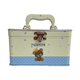 Album De Bebê 10x15 Maleta Diario 360fts Urso Azul