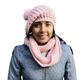 Boina Francesa Feminina Gorro Touca De Lã Tam.Único Rosa