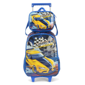 Kit Mochila de Rodinha Infantil Masculina Luxcel 39052
