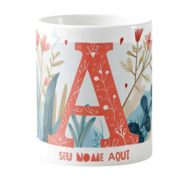 Caneca Estampada Personalizável 325ml - Letra A