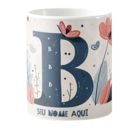 Caneca Estampada Personalizável 325ml - Letra B