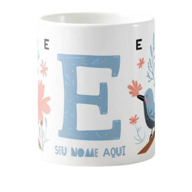 Caneca Estampada Personalizável 325ml - Letra E