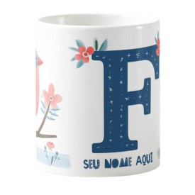 Caneca Estampada Personalizável 325ml - Letra F