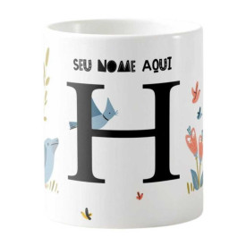 Caneca Estampada Personalizável 325ml - Letra H