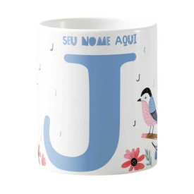 Caneca Estampada Personalizável 325ml - Letra J