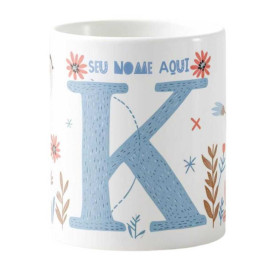 Caneca Estampada Personalizável 325ml - Letra K