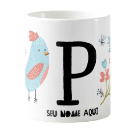 Caneca Estampada Personalizável 325ml - Letra P