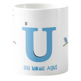 Caneca Estampada Personalizável 325ml - Letra U