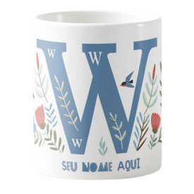 Caneca Estampada Personalizável 325ml - Letra W