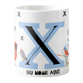 Caneca Estampada Personalizável 325ml - Letra X