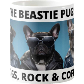 Caneca Estampada 325ml Pets Rock Café - Beastie Pugs