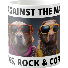 Caneca Estampada 325ml Pets Rock Café - Dogs Against The Machine