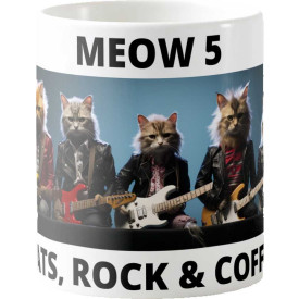 Caneca Estampada 325ml Pets Rock Café - MEOW5