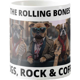 Caneca Estampada 325ml Pets Rock Café - The Rolling Bones