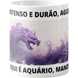 Caneca Estampada 325ml Signos do Zodíaco Estilo Purple Sand - Aquario