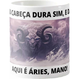 Caneca Estampada 325ml Signos do Zodíaco Estilo Purple Sand - Áries