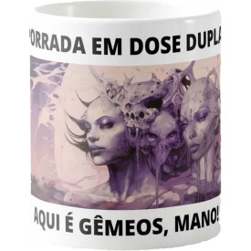 Caneca Estampada 325ml Signos do Zodíaco Estilo Purple Sand- Gemeos