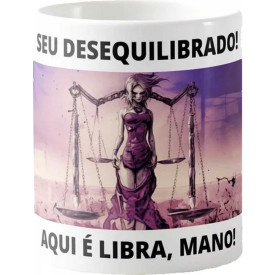 Caneca Estampada 325ml Signos do Zodíaco Estilo Purple Sand - Libra