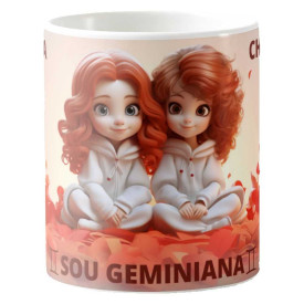 Caneca Estampada 325ml dos Signos do Zodíaco Feminina - Gêmeos