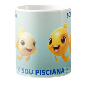 Caneca Estampada 325ml dos Signos do Zodíaco Feminina - Peixes