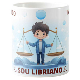 Caneca Estampada 325ml dos Signos do Zodíaco Masculina - Libra