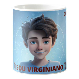 Caneca Estampada 325ml dos Signos do Zodíaco Masculina - Virgem