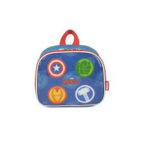 Lancheira Térmica Infantil Masculina Azul Vingadores Marvel Luxcel Ref.38013