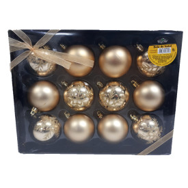 Kit de Bolas de Natal Decoradas com 12 Peças Wincy Ref.85602