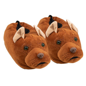 Pantufa Unissex 3D Cachorro 37-38 Antiderrapante Fechada Adulto GZT