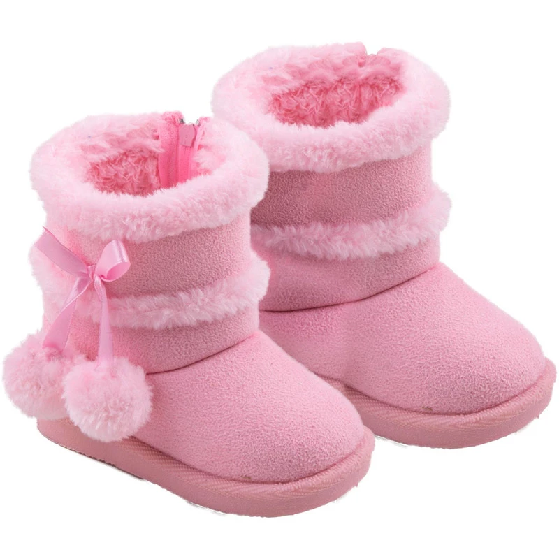 Botinha feminina infantil rosa lisa 0016 tam 29 a 30