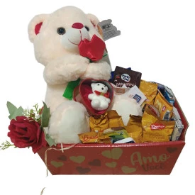 Cesta café da manhã com Urso