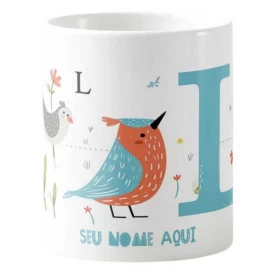 Caneca Estampada Personalizável 325ml - Letra L