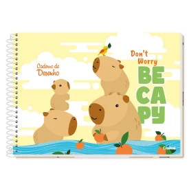 Caderno Desenho Espiral Capa Dura Sem pauta 80F Capivara 286159