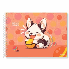 Caderno Desenho Espiral Capa Dura Sem pauta 96F LaLa Pet 273852