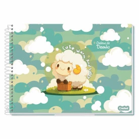 Caderno Desenho Espiral Capa Dura Sem pauta 96F LaLa Pet 273852