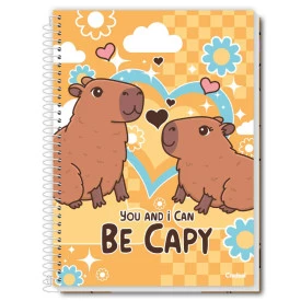 Caderno Universitário Espiral 1 Matéria 80 FLS  Capivara 286081