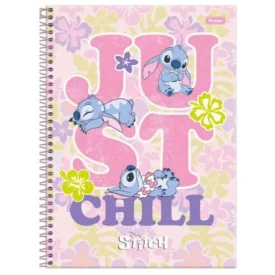Caderno Stitch Capa Dura Universitário 160f 10 Matérias