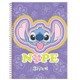 Caderno Stitch Capa Dura Universitário 160f 10 Matérias