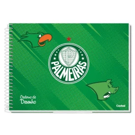 Caderno Desenho Espiral Sem Pauta  Capa dura 80F Palmeiras 286357