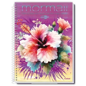 Caderno Universitário Espiral 1 Matéria 80 FLS  Mormaii Fem 274835