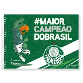 Caderno Desenho Espiral Sem Pauta  Capa dura 80F Palmeiras 286357