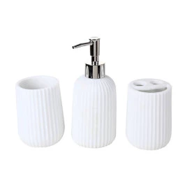 Kit de Banheiro com 3 Peças Branco Além-Mar