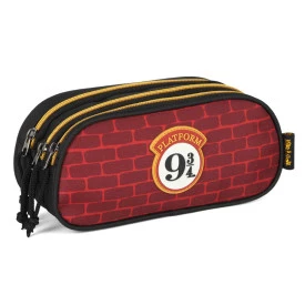 Estojo Escolar Harry Potter 3 Compartimentos Infantil Luxcel 42285