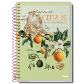 Caderno Universitário Espiral Capa Dura 80F Botanical 279755