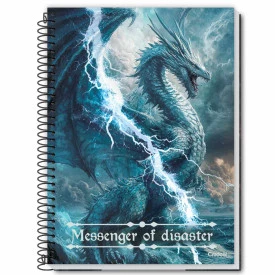 Caderno Universitário Espiral Capa Dura 10M 160F Dragões 277874