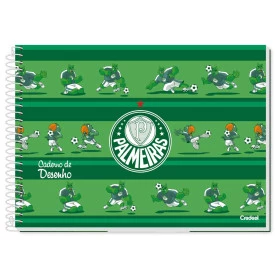 Caderno Desenho Espiral Sem Pauta  Capa dura 80F Palmeiras 286357