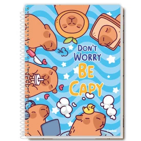 Caderno Universitário Espiral 1 Matéria 80 FLS  Capivara 286081