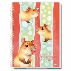 Caderno Universitário Espiral Capa Dura  96F 1 M La La Pets 285688