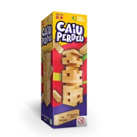Jogo de Empilhar Caiu Perdeu Tipo Jenga Pais-e-Filhos Ref.7460